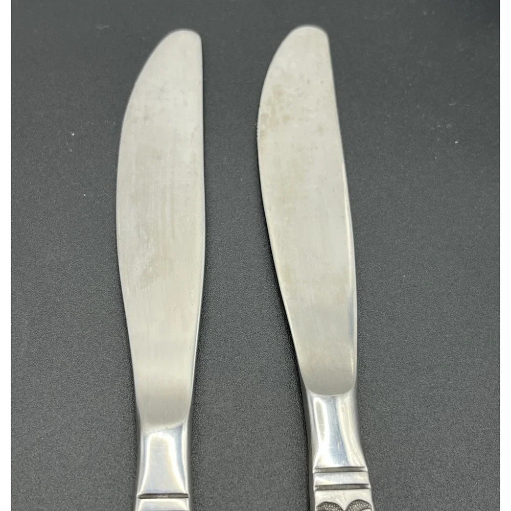 Set Of 10 Ekco Eterna‎ Montalo MCM Stainless Steel Flatware Dinner Knives Japan